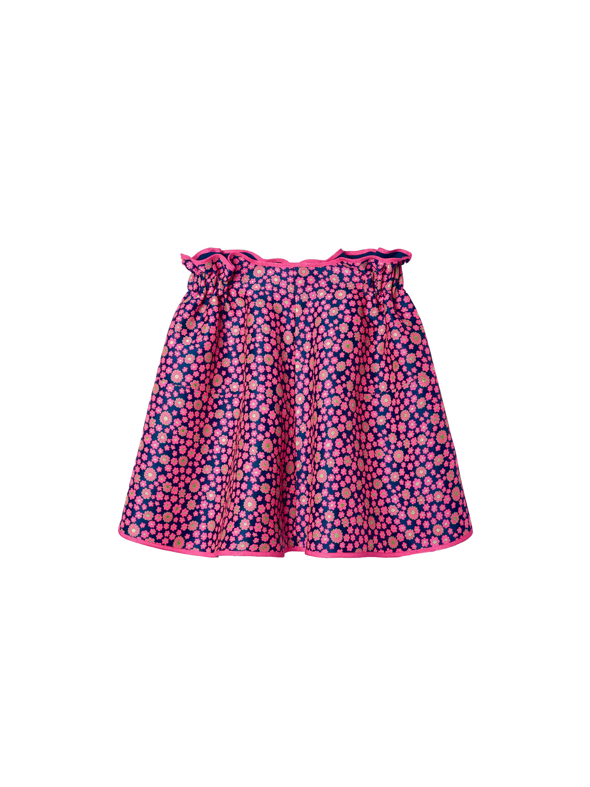 Floral Jacquard Gathered Skirt / 플로럴 자카드 개더 스커트