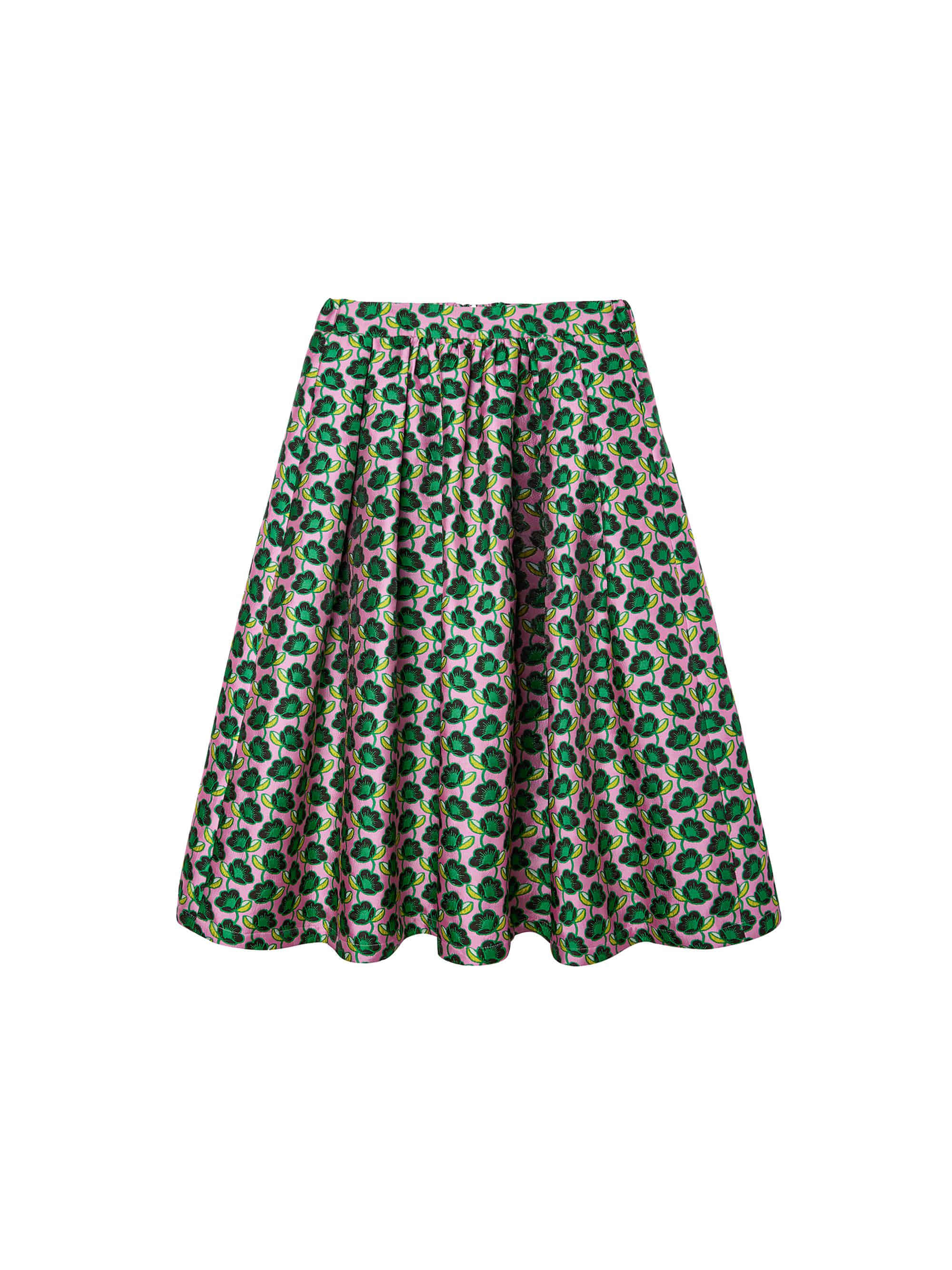 Floral Jacquard Midi Skirt / 플로럴 자카드 미디 스커트
