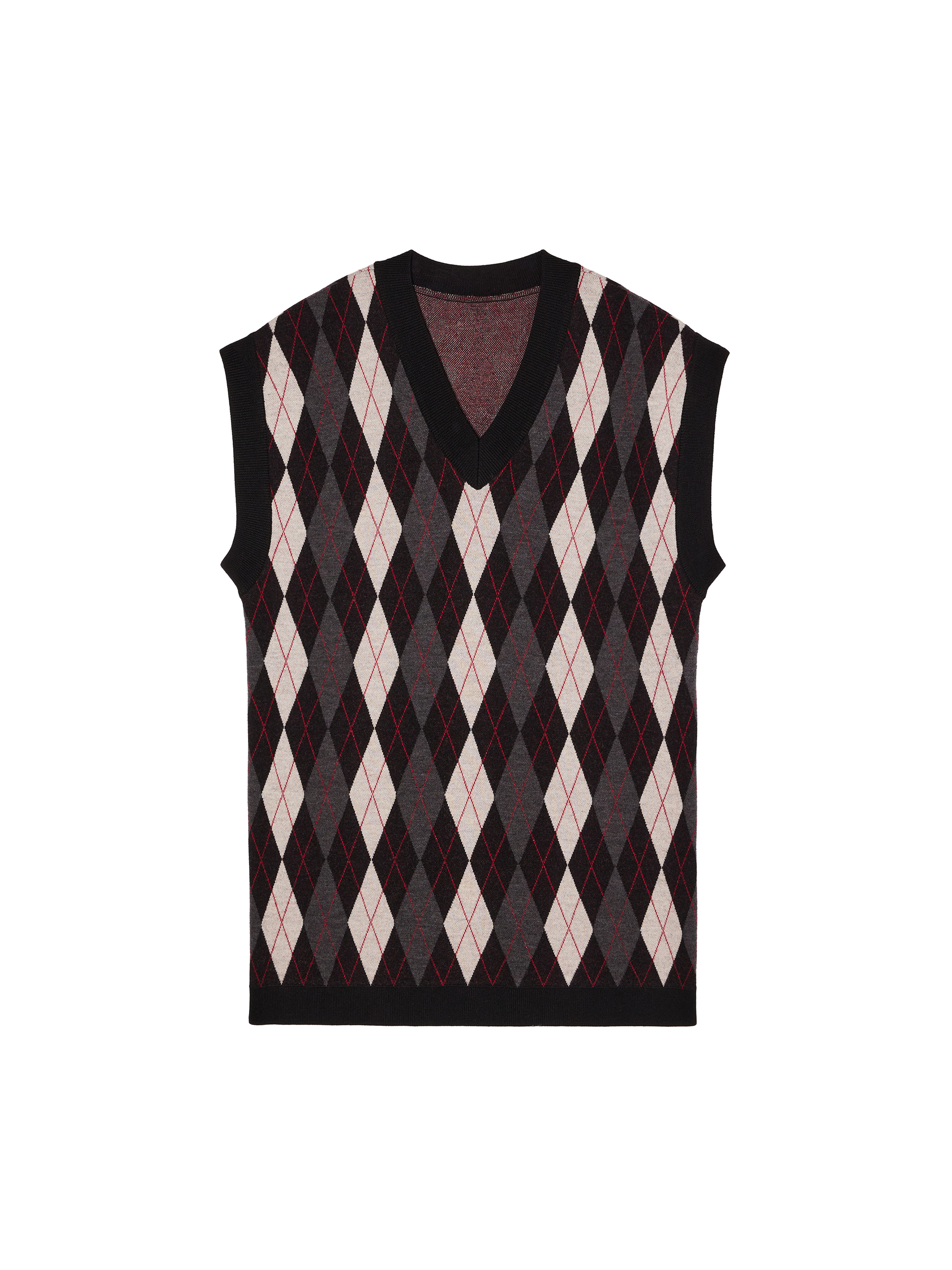 Argyle Pattern Knit Dress / 아가일 패턴 니트 드레스