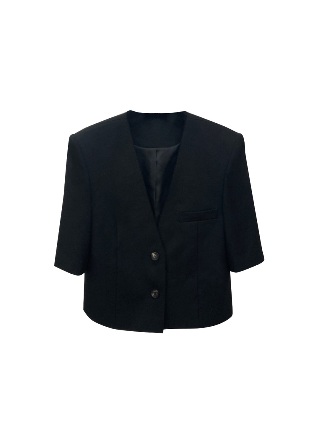Collarless Half Sleeve Jacket / 칼라리스 하프 슬리브 자켓