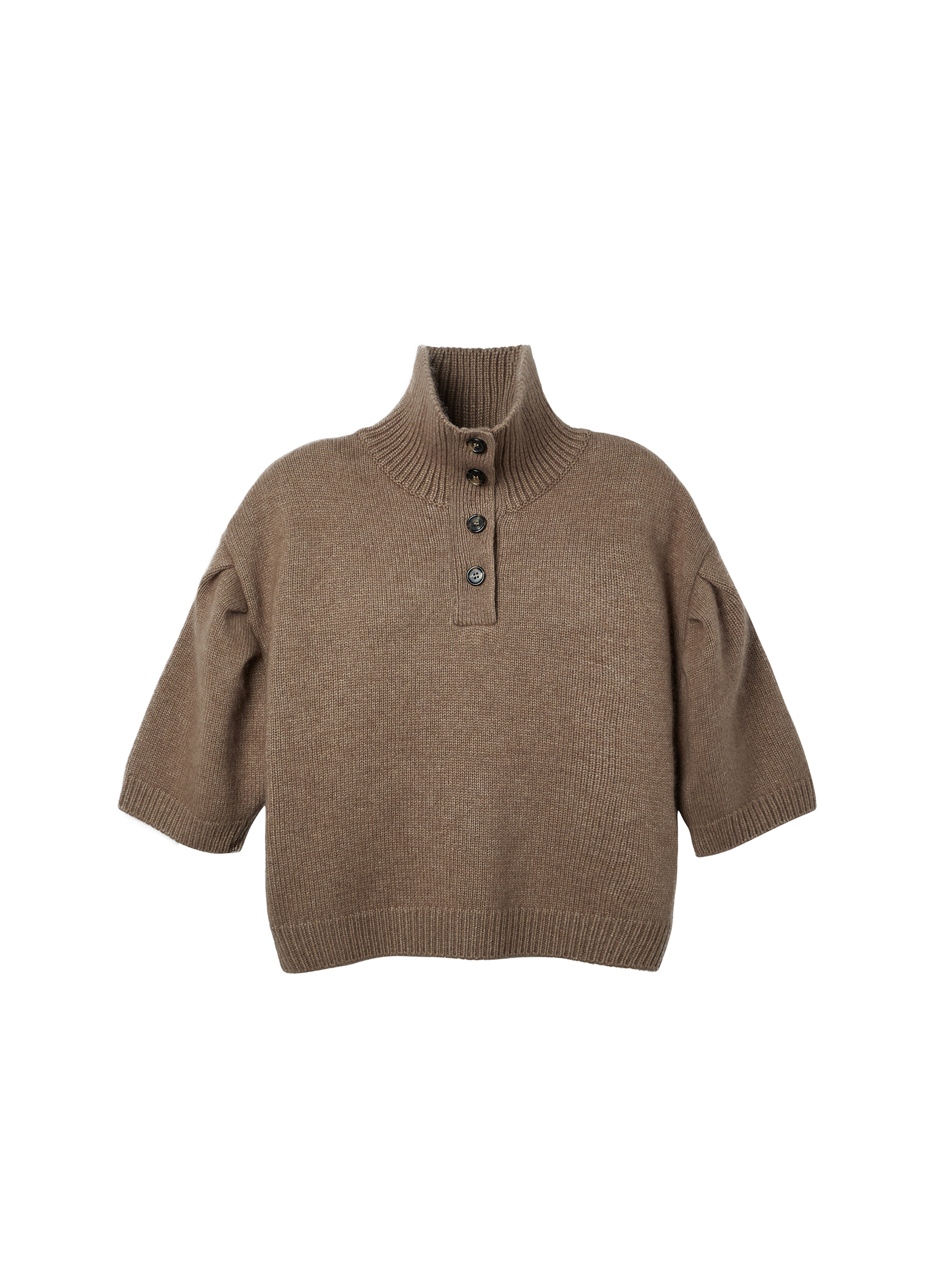 Puff Sleeve Button-up Sweater / 퍼프 슬리브 버튼-업 스웨터