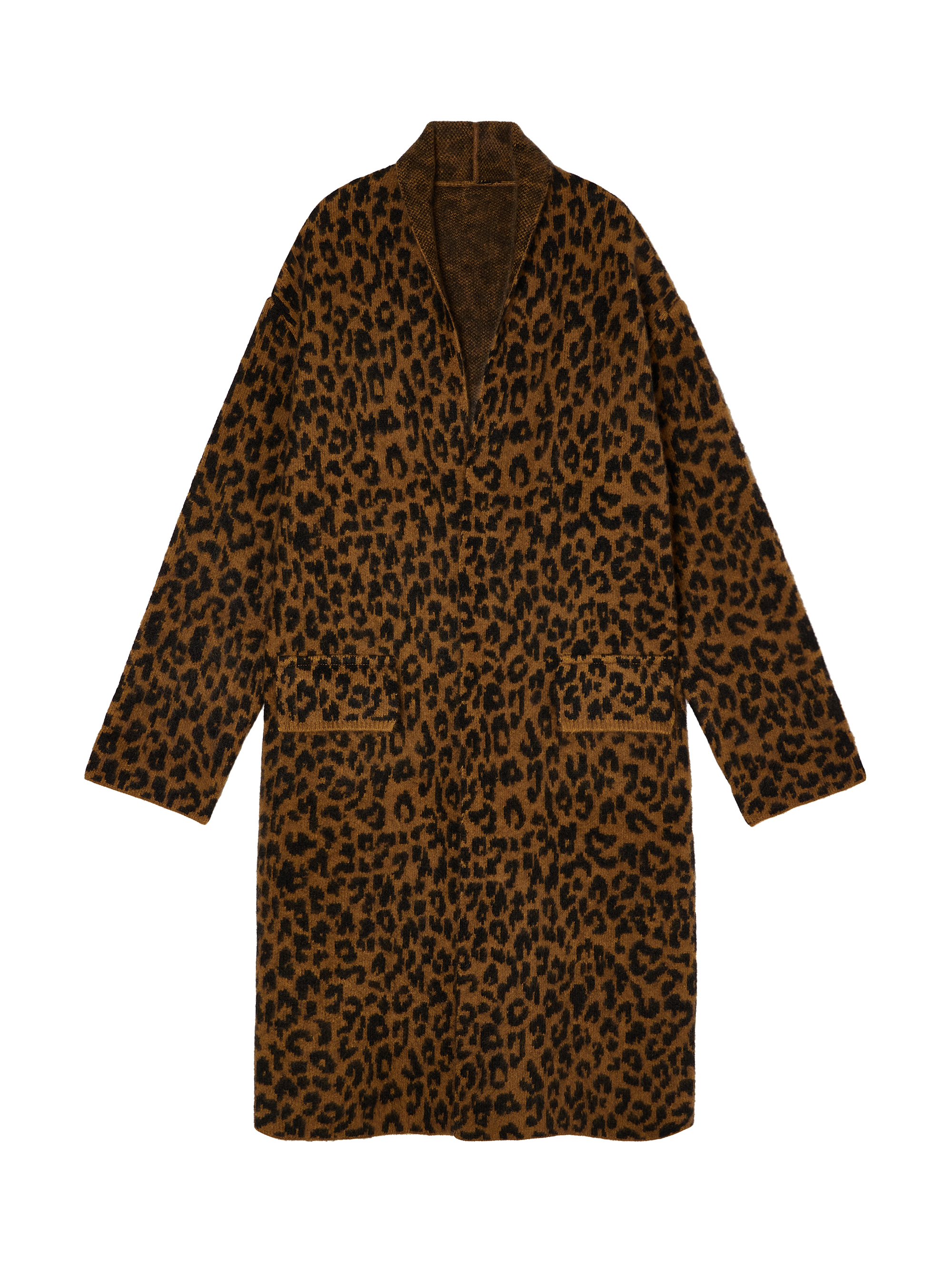 Leopard Knitted Coat / 레오파드 니트 코트