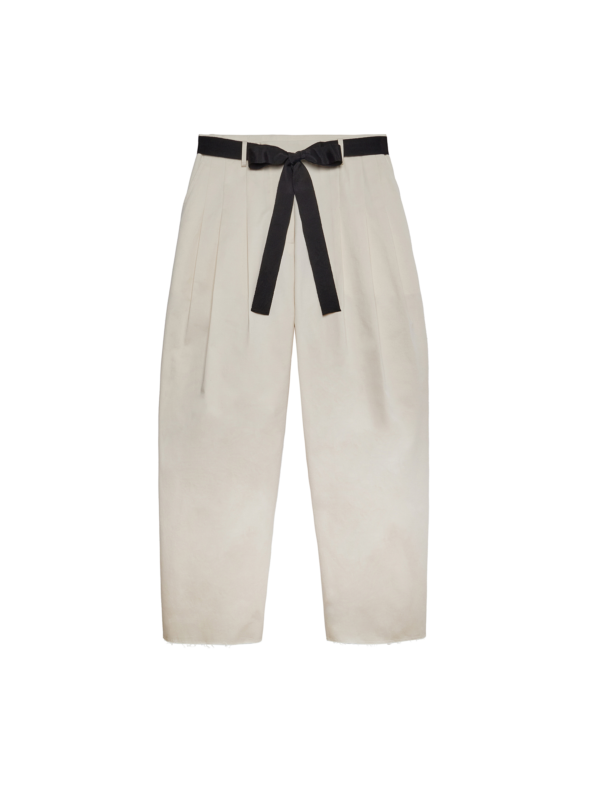 Belted Tapered Cotton Pants / 벨트 테이퍼드 코튼 팬츠