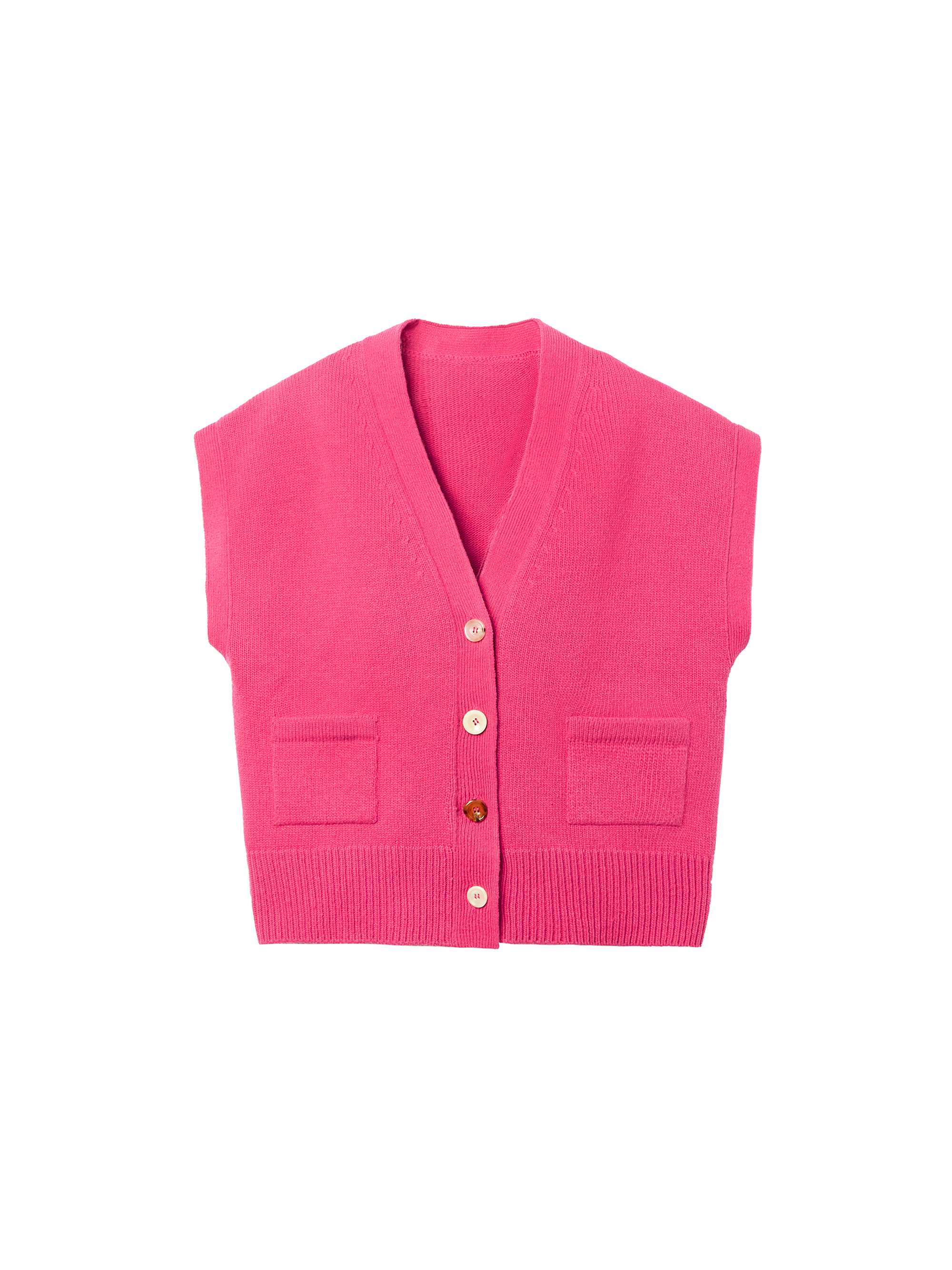 Wool Cashmere Button-Down Knit Vest / 울 캐시미어 버튼-다운 니트 베스트