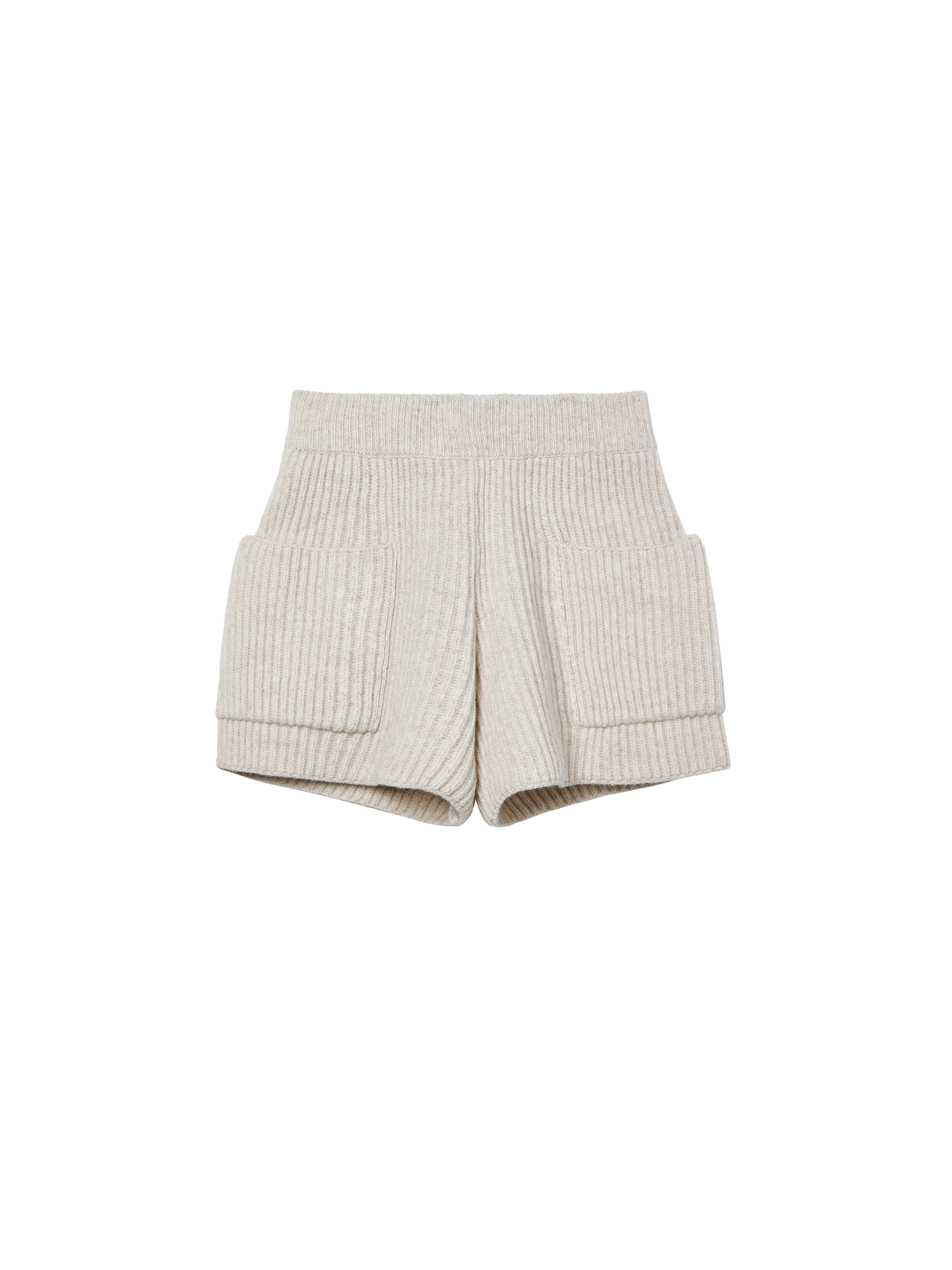 Pocket Detail Ribbed Knit Shorts / 포켓 디테일 립 니트 쇼츠