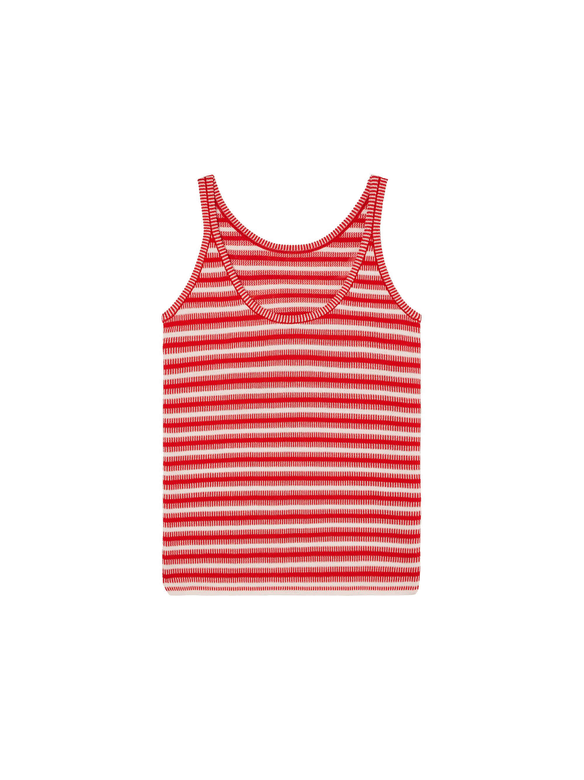 Stripe Knitted Sleeveless Top / 스트라이프 니트 슬리브리스 탑