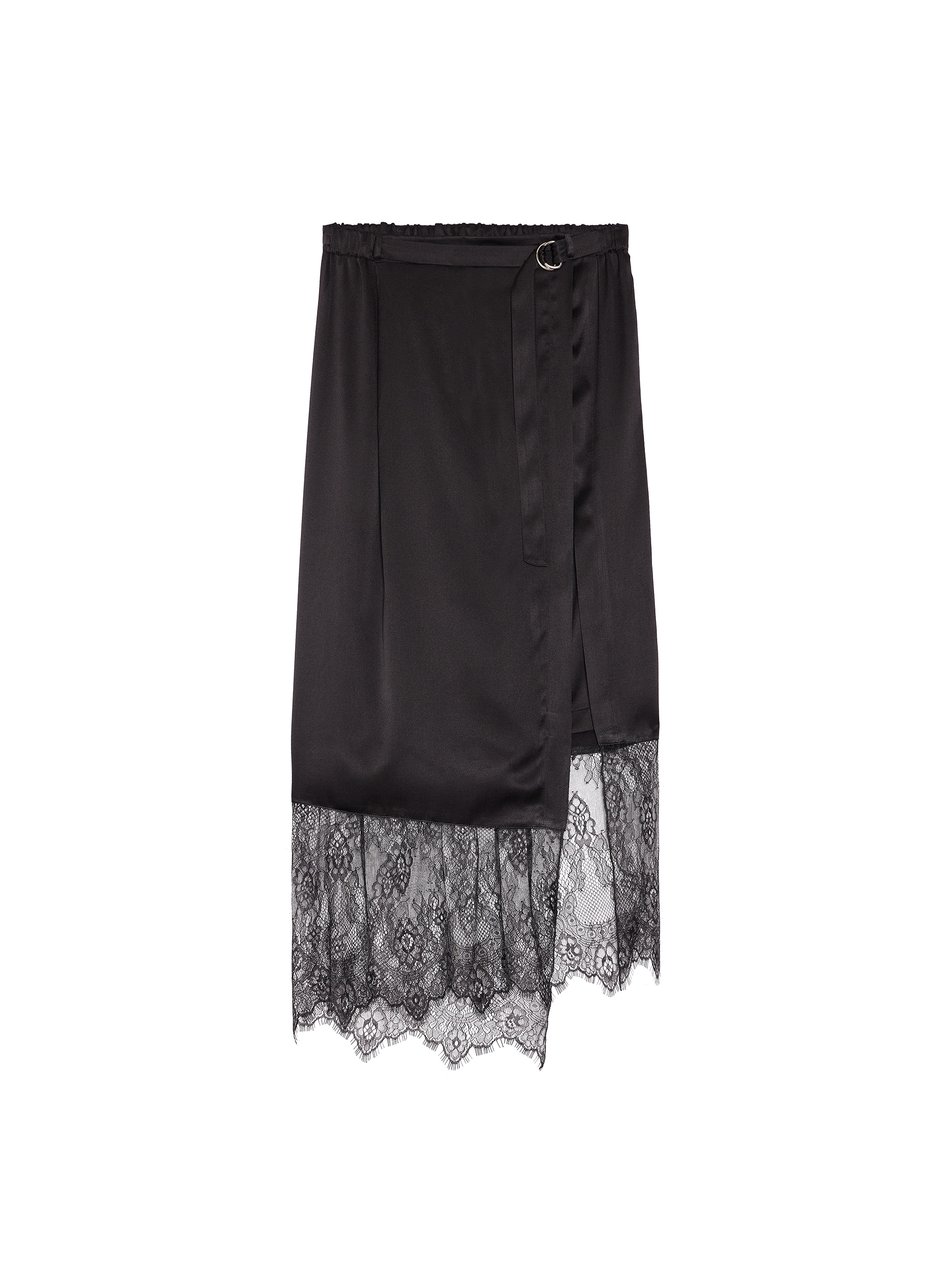 Lace Detail Silk Skirt / 레이스 디테일 실크 스커트