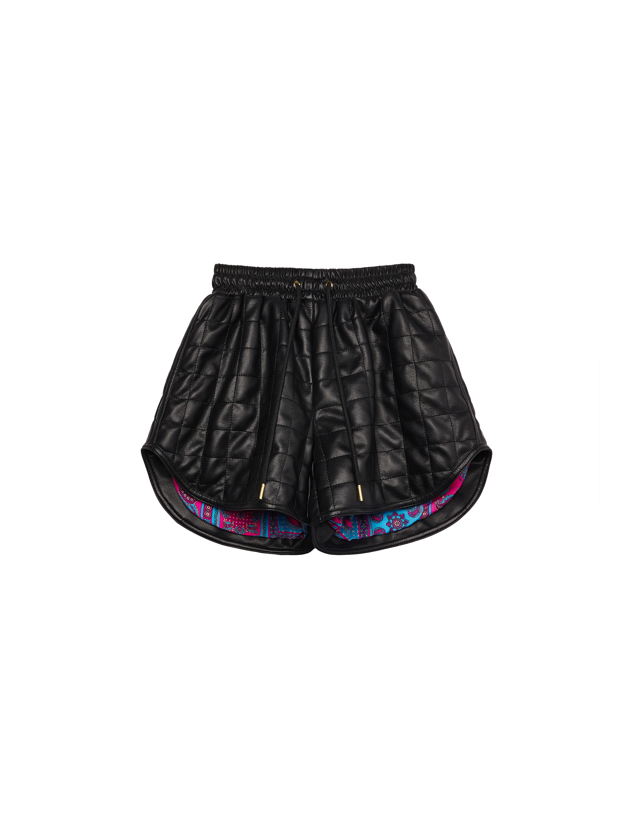Faux Leather Quilted Shorts / 페이크 레더 퀼트 쇼츠