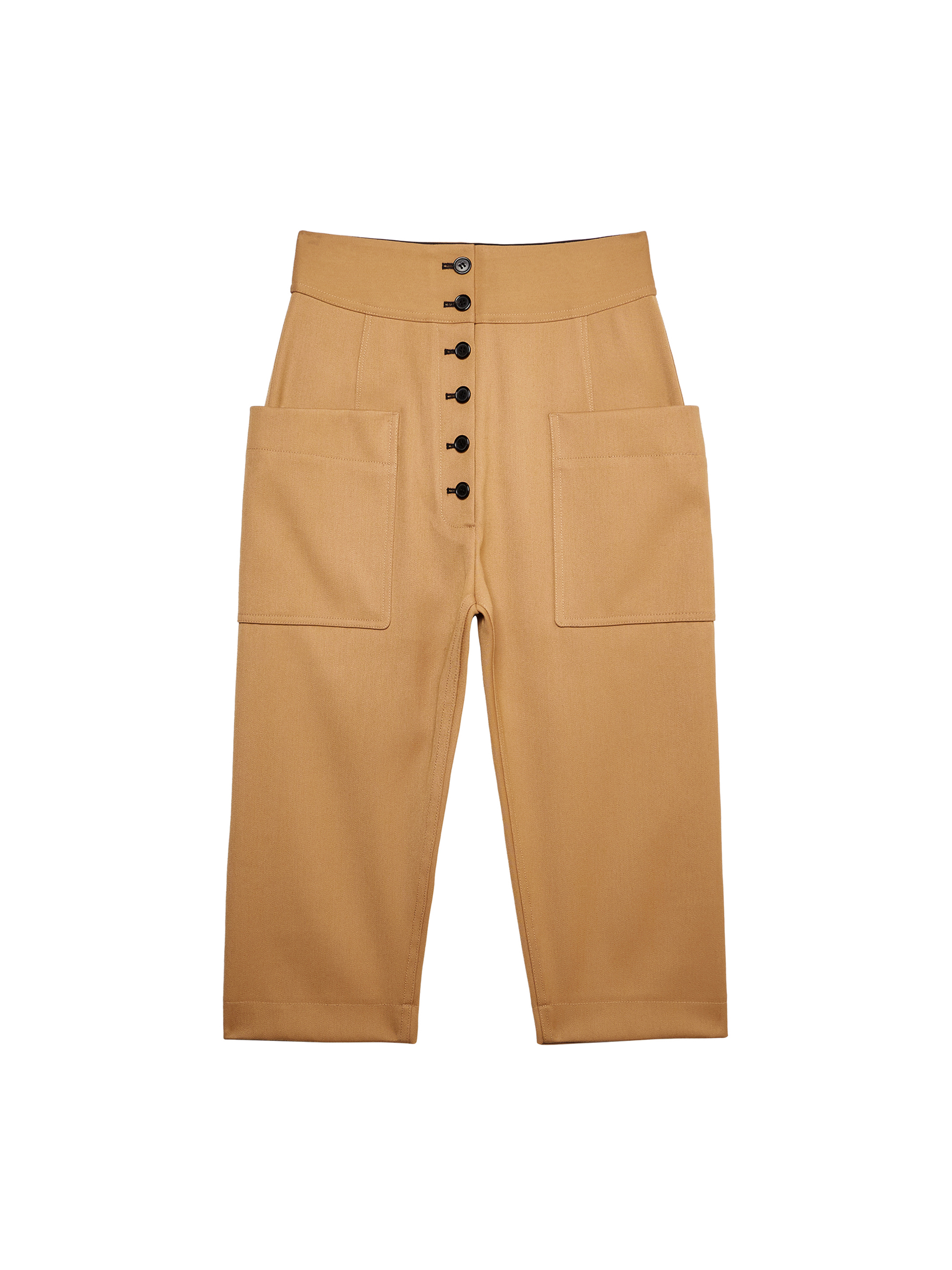 Button-up Cropped Baggy Pants / 버튼-업 크롭 배기 팬츠